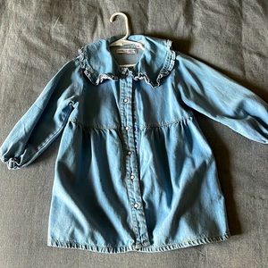 Zara toddler girls denim dress